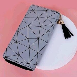 CLEARANCE 💖Tassel Decor Geometric Graphic Wallet